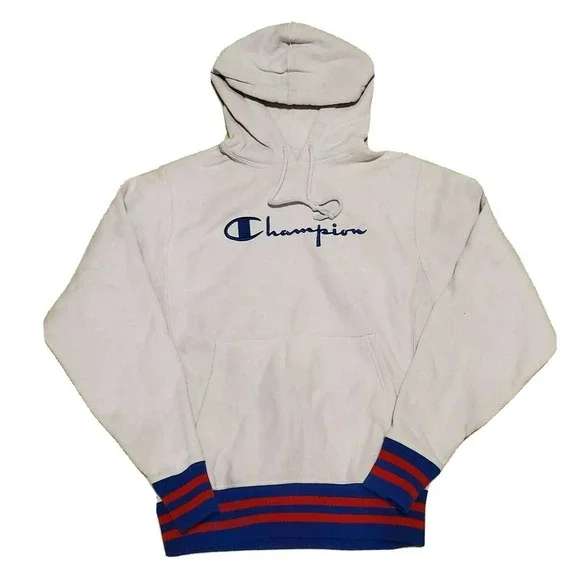 Champion blue white top and red sweatshirt